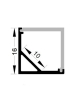 profilo led alluminio barra angolare 1metro  strip 8 10mm 1616 quadrato 1897