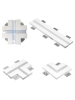 profilo in gesso ceramico a croce per strip led da incasso lama di luce