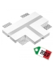profilo da incasso in gesso ceramico a T per strip led a scomparsa