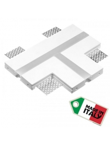 profilo da incasso in gesso ceramico a T per strip led a scomparsa