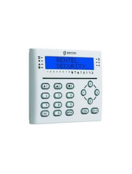 absoluta twhite tastiera di comando bentel lcd bianca con lettore di prossimita' display blu