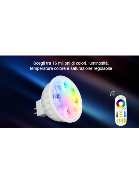 milight faretto spot MR16 12V 4W RGB+CCT Dimmerabile Mi Light 2209