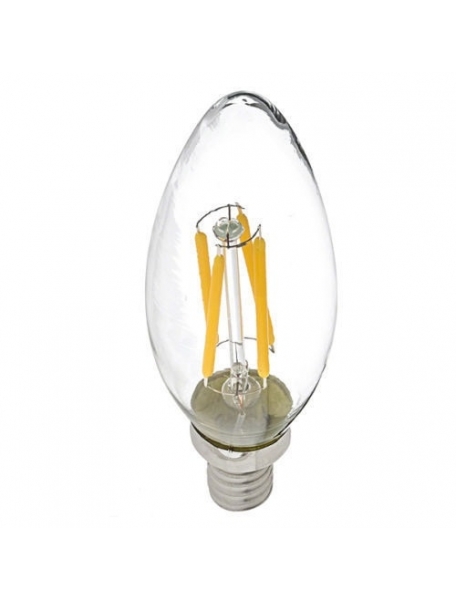 lampadina oliva filo led filamento E14 4W 2700K luce calda vintage 1737