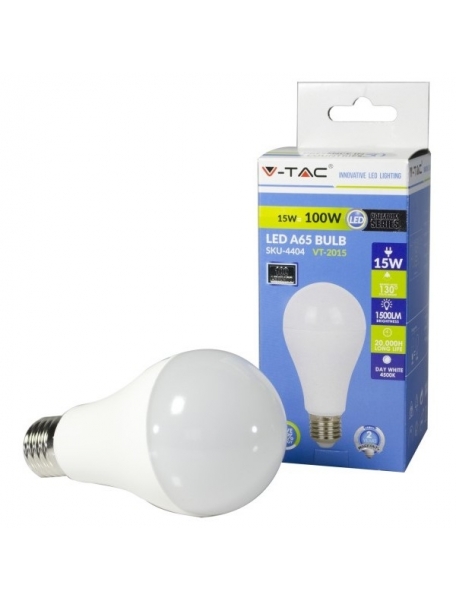 goccia lampada lampadina led 15w e27 6000°k luce fredda 200° economica