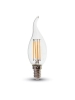 lampadina colpo di vento retro' fiamma led 4W filamento  e14 luce naturale