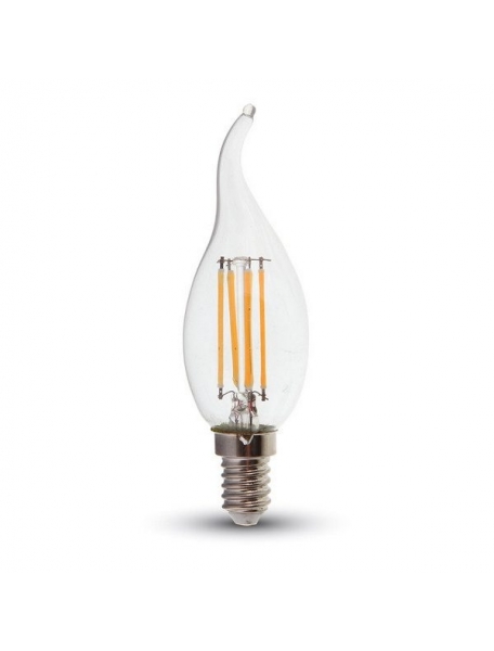 lampadina colpo di vento retro' fiamma led 4W filamento  e14 luce naturale