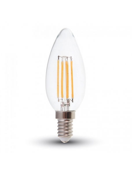 lampada lampadina oliva e14 4w retro' trasparente vetro luce naturale v-tac 1986