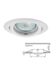faretto portalampada gu10 mr16 ghiera orientabile metallo bianco flangia incasso soffitto ct2115w