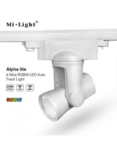 Faretto Binario Trifase Milight 25W AlphaLite RGB + bianco freddo Motorizzato AL6