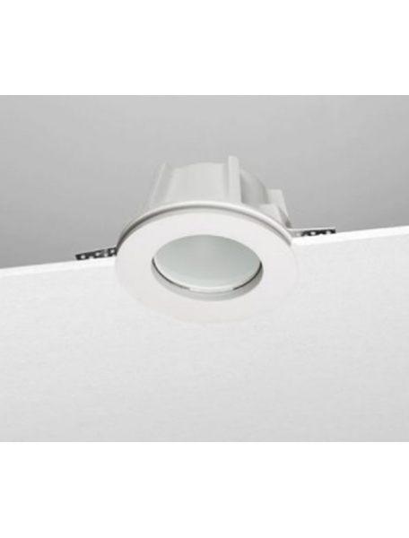 Faretto incasso rotondo con vetro in gesso fisso a scomparsa verniciabile x GU10 moderno nuovo