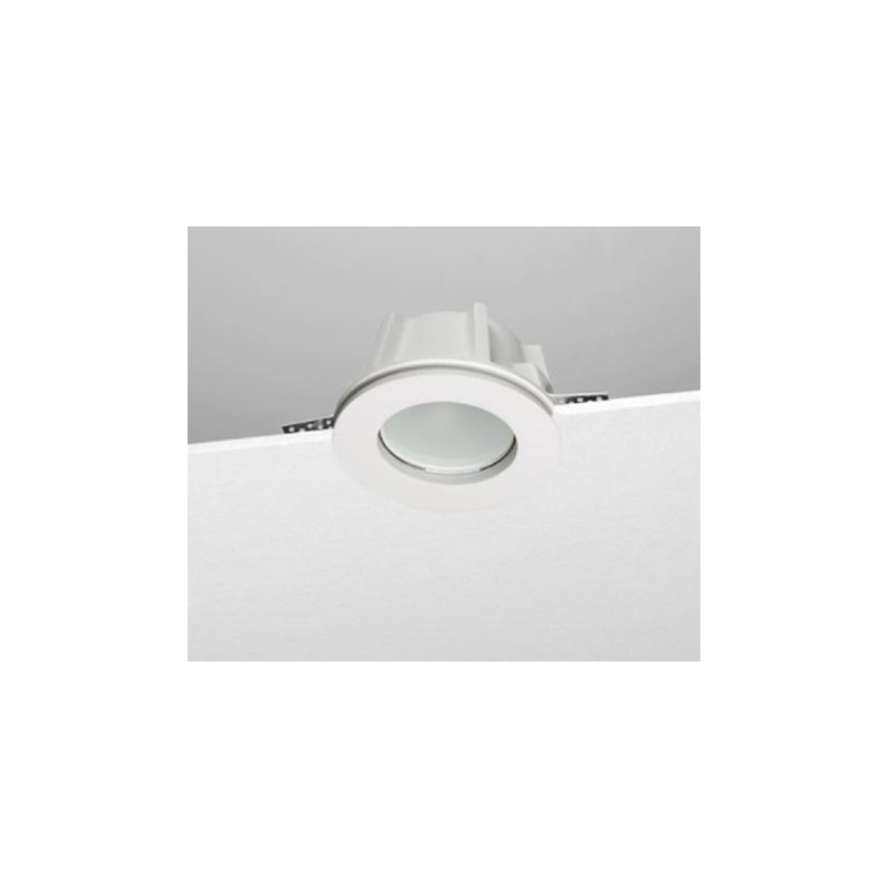 Faretto Gesso Con Diffusore Vetro Incasso Rotondo 12 cm GU10 Snow R Intec Light