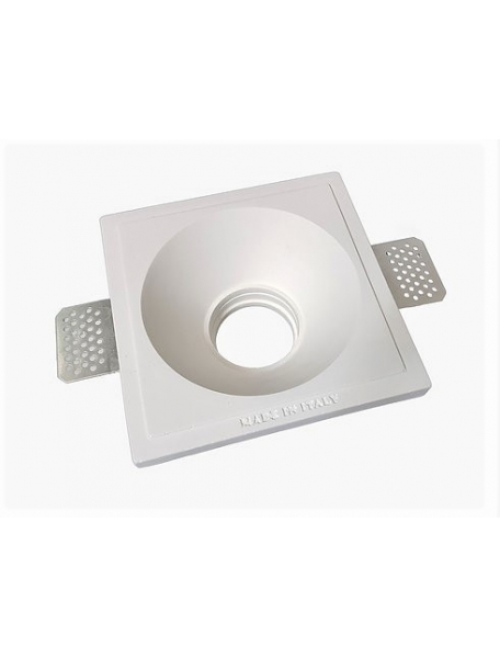 faretto in gesso conico bordo quadrato incasso verniciabile csf050