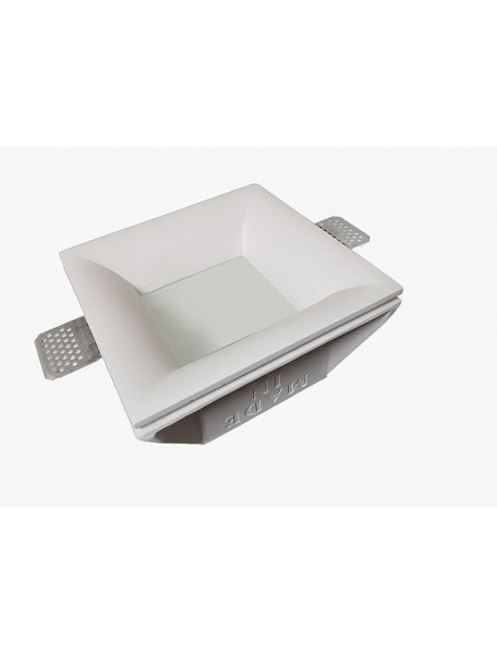 faretto in gesso ceramico svasato con vetro satinato verniciabile csf120