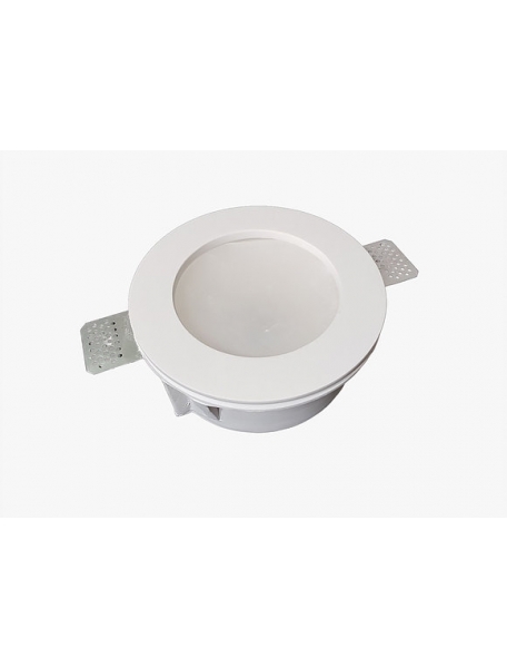 faretto da incasso in gesso ceramico tondo con vetro satinato grande csf125