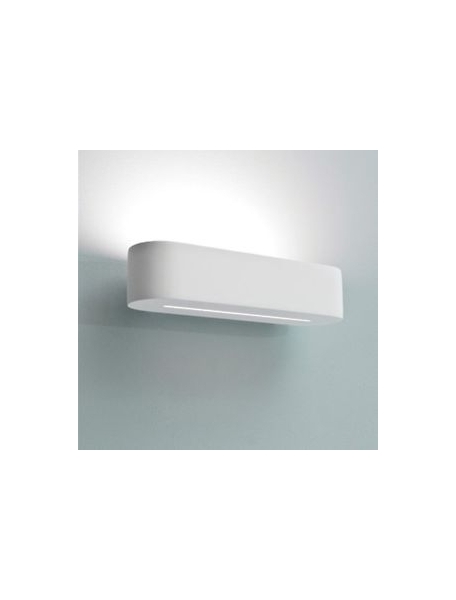 plafoniera lampada applique biemissione in gesso ceramico verniciabile csf100