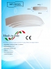 applique plafoniera lampada in gesso ceramico verniciabile biemissione csf105