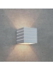 lampada applique moderno da parete in gesso verniciabile up & down cubo rigato 110R
