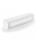 applique lampada biemissione rettangolare a parete in gesso ceramico verniciabile csf528
