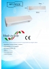applique lampada biemissione rettangolare a parete in gesso ceramico verniciabile csf528