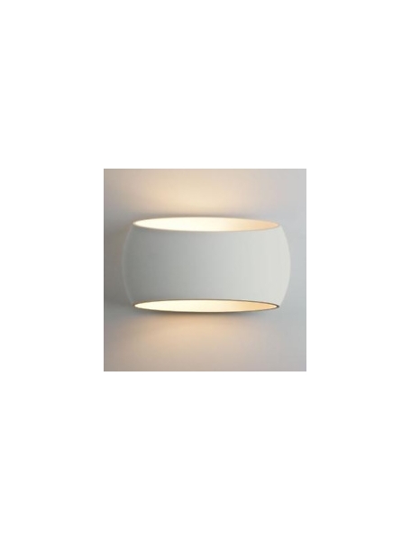 plafoniera applique lampada led a parete biemissione in gesso ceramico csf550
