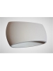 plafoniera applique lampada led a parete biemissione in gesso ceramico csf550