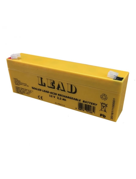 batteria ricaricabile al piombo 12v 2,2 Ah lince 474 li2,2-12 antifurto