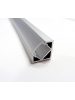 Profilo Alluminio Barra Angolare 1Mt +Plexiglass Strip LED 8-12MM 007