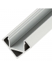 Profilo Alluminio Barra Angolare 1Mt +Plexiglass Strip LED 8-12MM 007