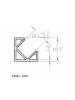 Profilo Alluminio Barra Angolare 1Mt +Plexiglass Strip LED 8-12MM 007