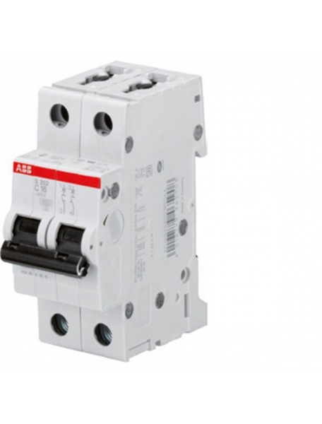 abb interruttore automatico magnetotermico 2 poli 6ka 16a s465908