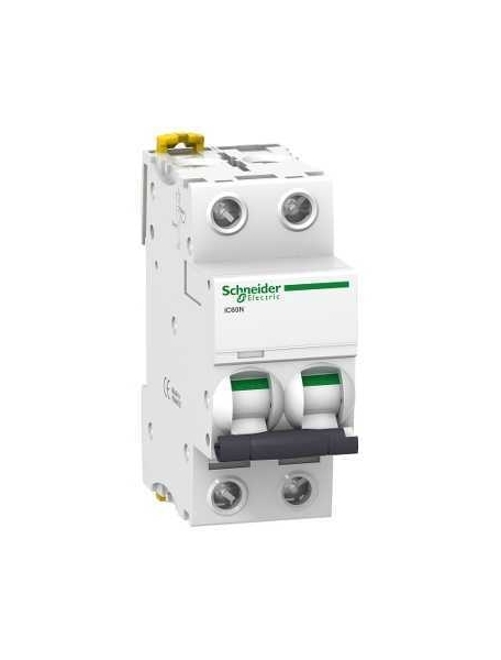 interruttore magnetotermico 2 poli  10a 6ka schneider ic60n 2moduli curva c a9f74210
