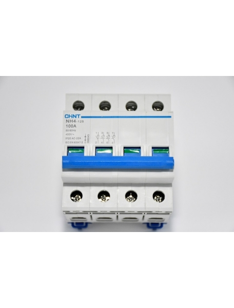 interruttore automatico magnetotermico 4 poli 100A 6ka chint 51416 158096
