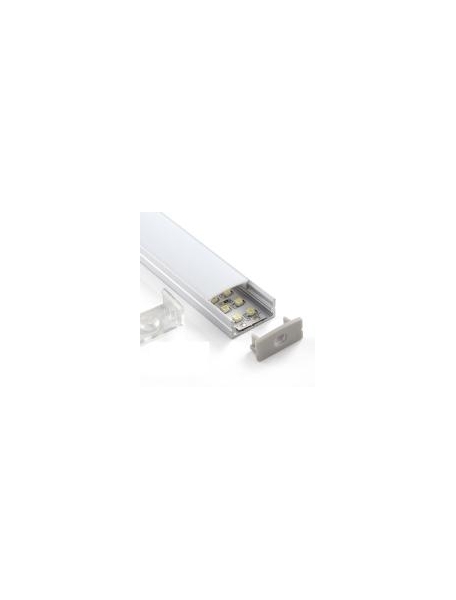 profilo in alluminio cc32 1 metro largo cover opaca 2446