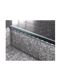 profilo in alluminio step10 c nero 1metro scala  opaco 5848