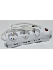 Multipresa 9 posti 3 polivalenti schuko +10/16A + 6 bivalenti 10/16A-cavo bianco da 1,5m. rosi 92101