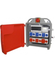 rosi quadro da cantiere certificato asc con 6 prese interbloccate  pulsante di sgancio emergenza ip67 35kw rosi 3102