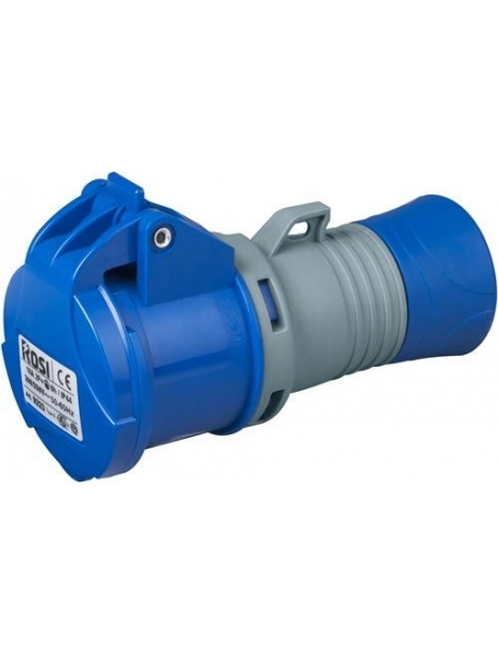 presa industriale mobile volante cee 2p+t 32A ip44 6h 220v rosi 9523 blu