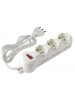 Multipresa 9 posti 3 polivalenti schuko +10/16A + 6 bivalenti 10/16A-cavo bianco da 1,5m. rosi 92101